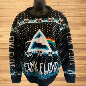 Pink Floyd Black and Blue Ugly Christmas Sweater